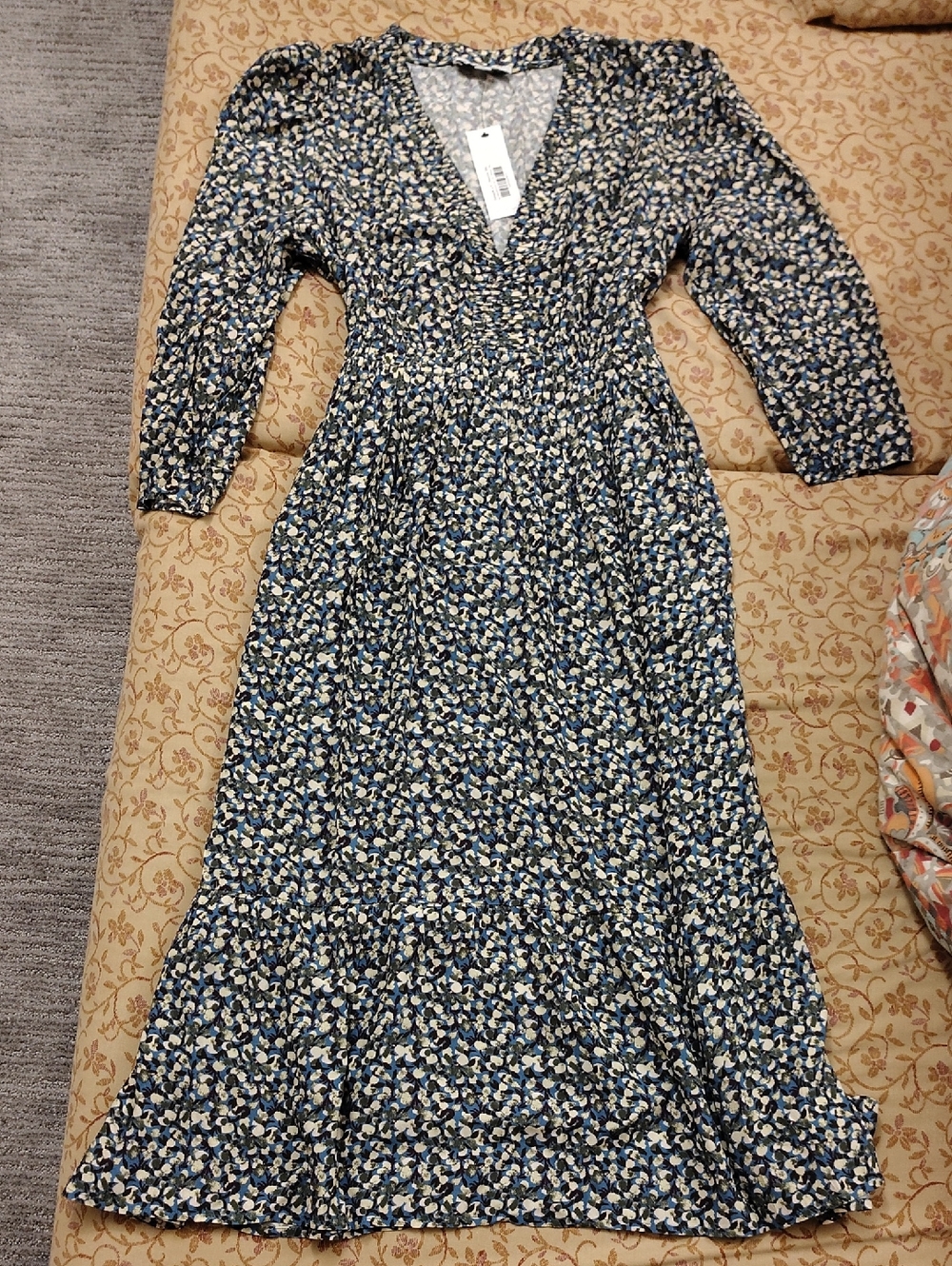 Amour Vert Long Sleeve Patterned Dress